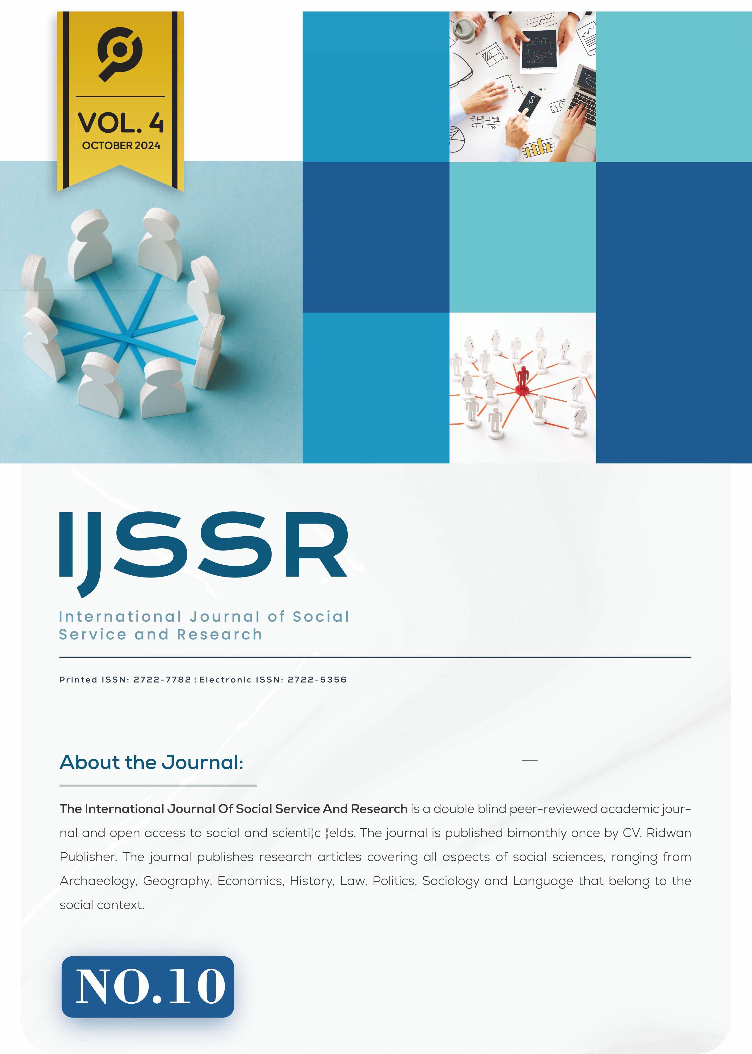 					View Vol. 4 No. 10 (2024): International Journal of Social Service and Research
				